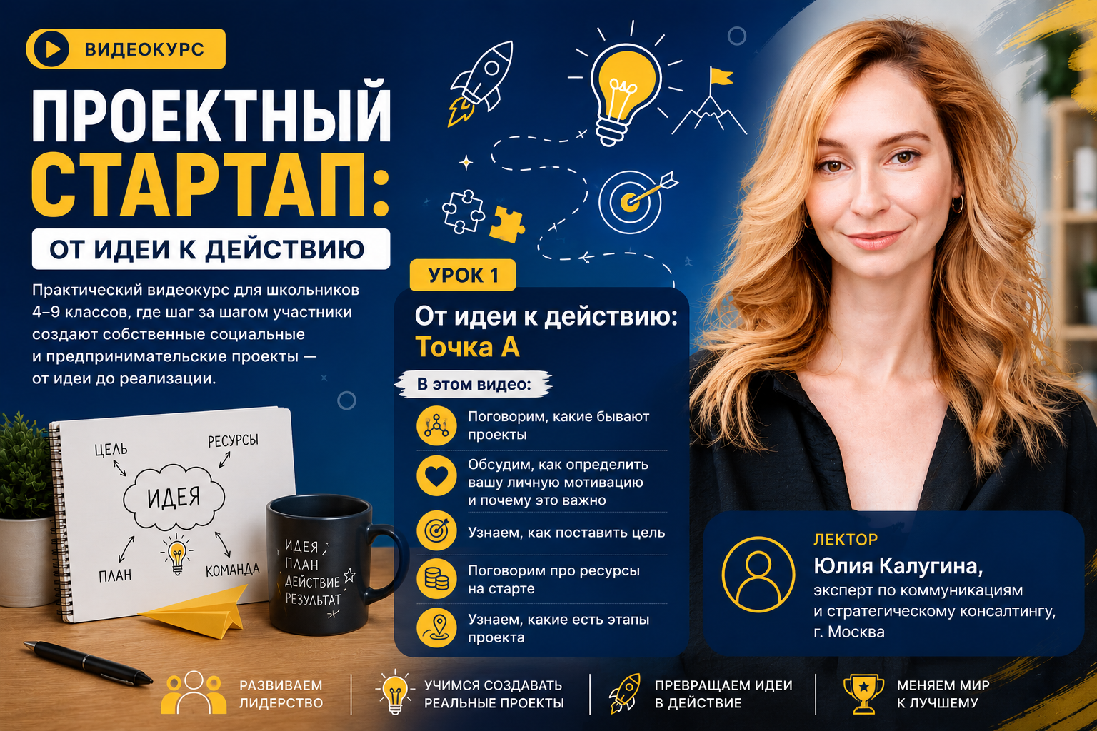Видеокурс «Проектный стартап: от идеи к действию» теперь доступен онлайн